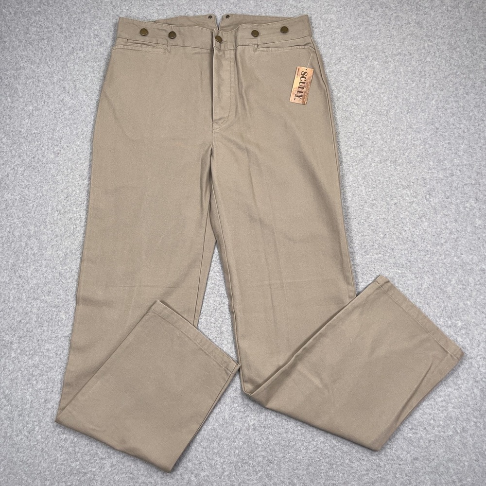 Scully Frontier Trousers Mens 36x36 Sand Canvas Rangewear Buckle Back Pants NEW